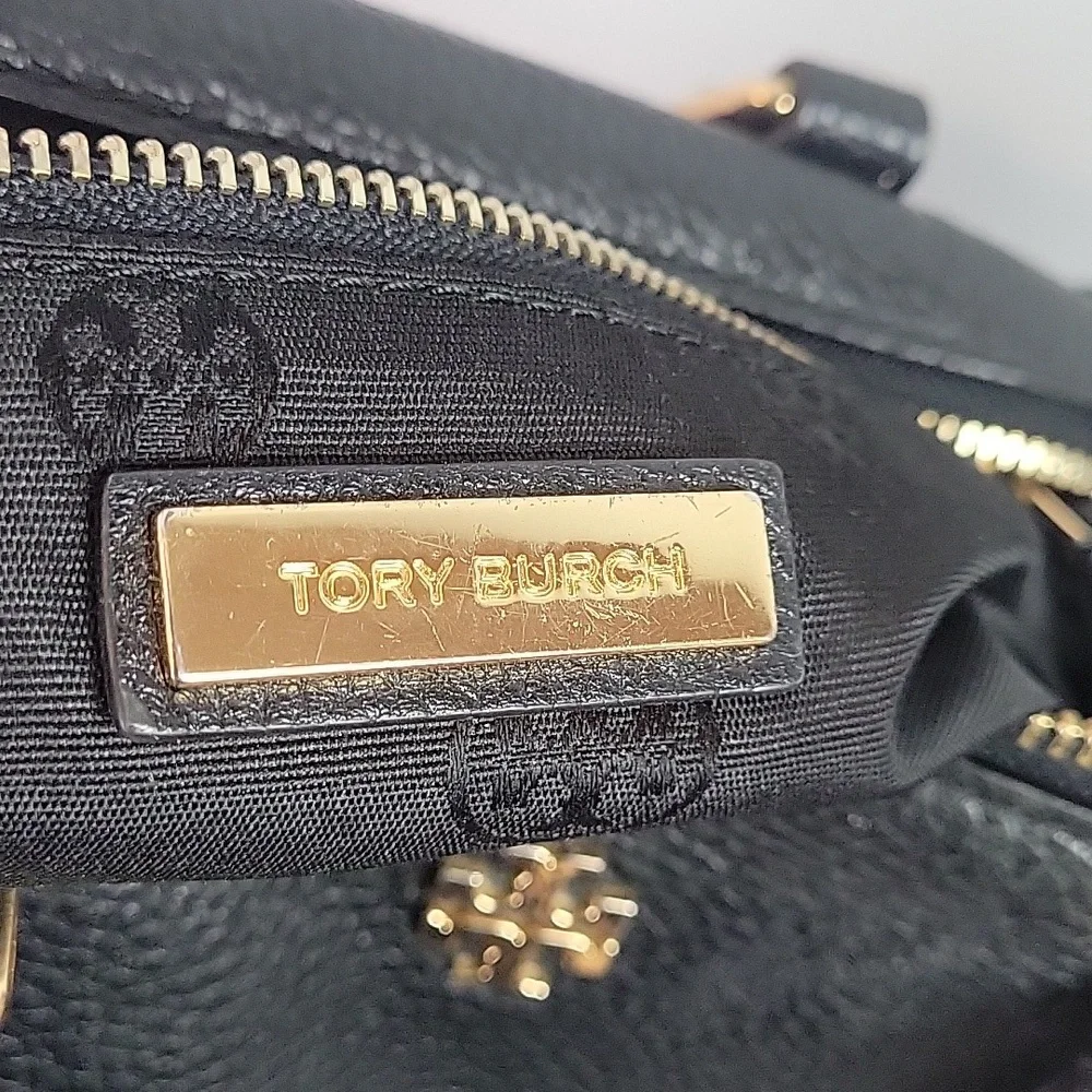 Tory Burch Carter Satchel black leather bag